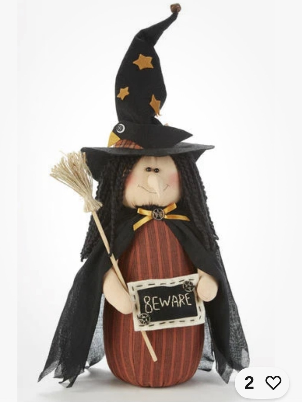🔥Special 🔥Halloween Beware WITCH WITH BROOM  New